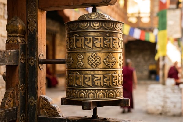 Traditional prayer wheel