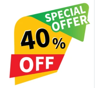 Special offer 40% off